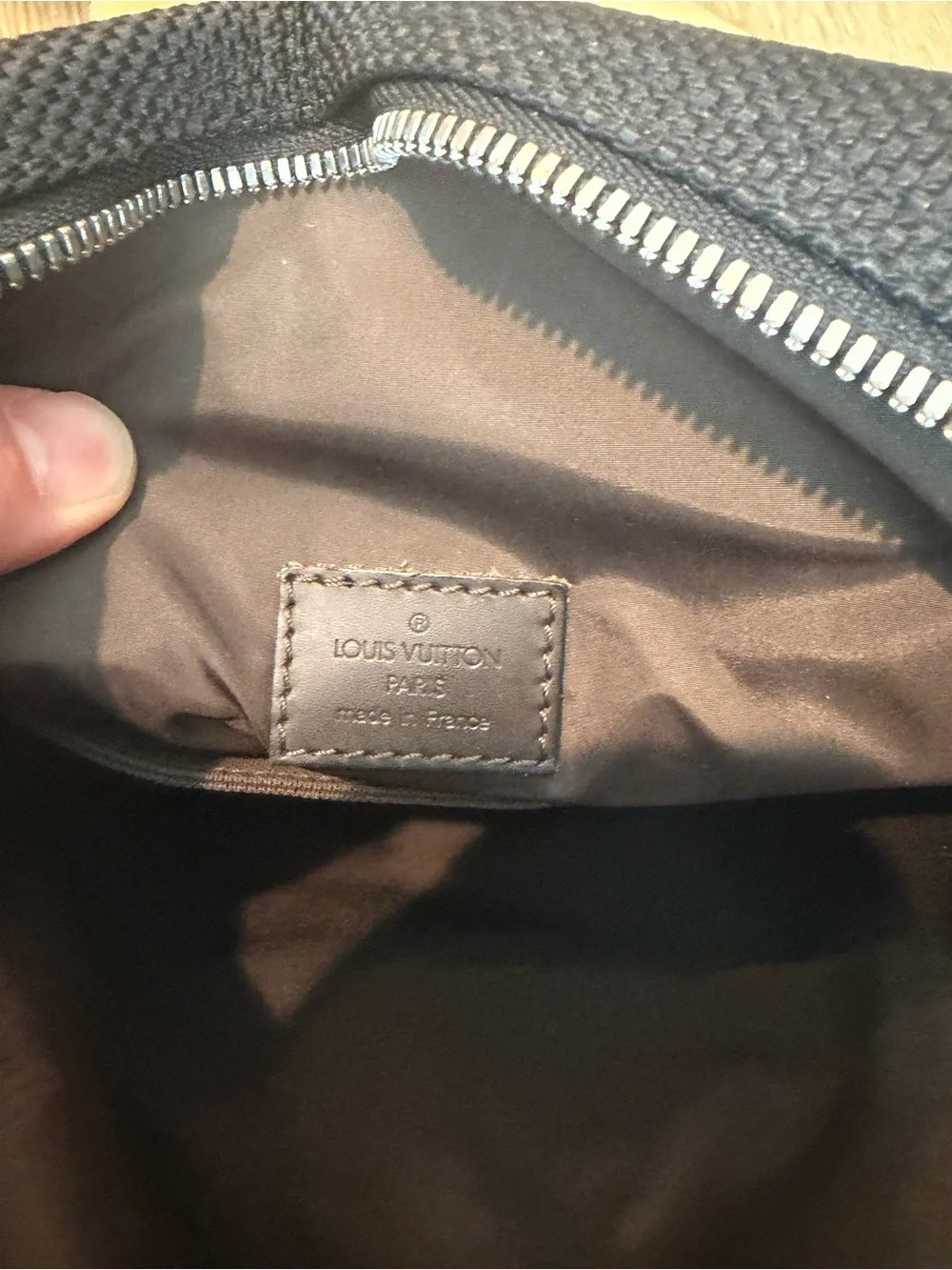 Louis Vuitton Black Textured Messenger Bag